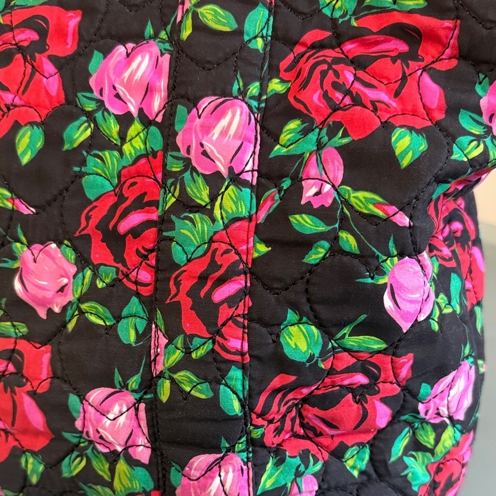 Betsey Johnson Luv Betsey Rose Print Tote Bag | Large Carryall Statement Bag - Picture 5 of 15